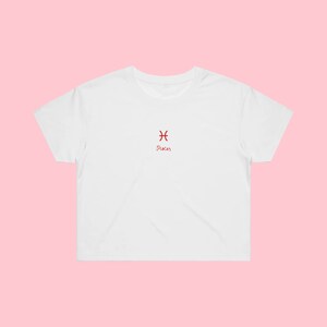 Pisces Embroidered Crop Top