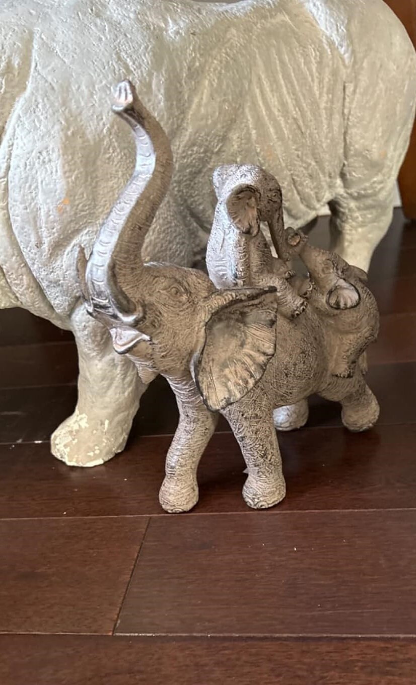 Decorative Elephants for Shelves Tables Desks Elephant Figurines Home Decor Accents Featuring ...