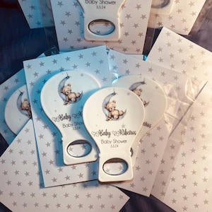 Baby Shower Gift Magnet Bottle Opener Baby Shower Favors Personalized Baptism Magnet Customized Baby Shower Baby Shower Gifts Birthday Event