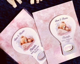 Personalisierter Teddybär-Magnet Flaschenöffner - Babypartybevorzugungen