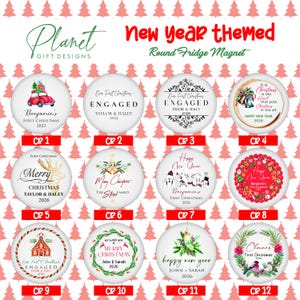 Gepersonaliseerde kerstflesopenermagneet: nieuwjaarswensen