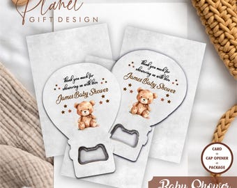 Personalisierte Babyparty Magnet Flaschenöffner Gastgeschenke - Ballondesign, 30er Set