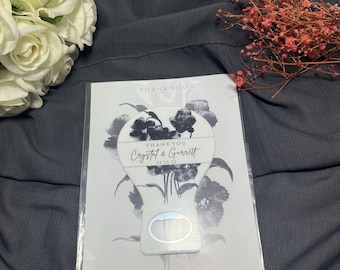 Personalisierte Hochzeit Flaschenöffner Gastgeschenke: Blumenballon Design (30 Stk.)