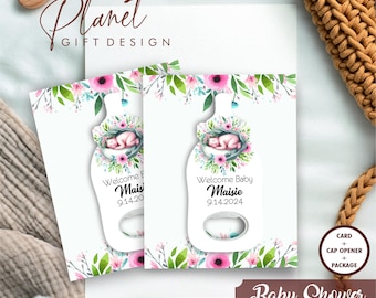 Personalisierter Babyparty-Flaschenöffner-Magnet: Geburtstags-Gastgeschenke