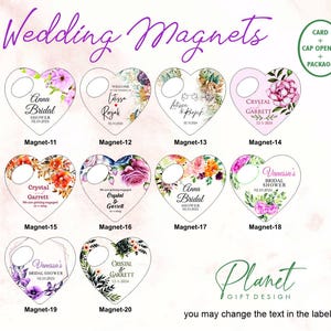 Personalized Heart Bottle Opener Magnet: Wedding Favor