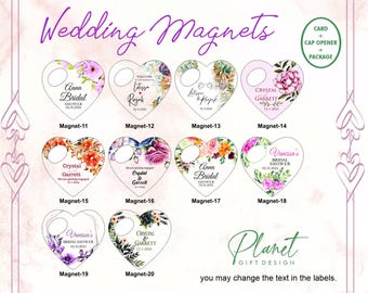 Personalisierte Herz Flaschenöffner Hochzeit Gunsten, Save The Date, 50 Stück