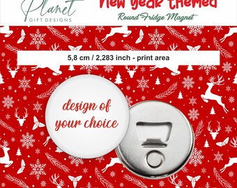 Personalisierter Weihnachtsflaschenöffner-Magnet: Neujahrs-Gastgeschenke