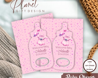 Personalisierte Babyparty Flaschenöffner Magnet Bevorzugungen - 100 Stk