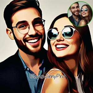 Custom Cartoon Portraits, Fun Social Media Profile Pictures, Personalized Cartoon Selfies, Instant Digital Download, Cartoon Logo, Cartoon.
