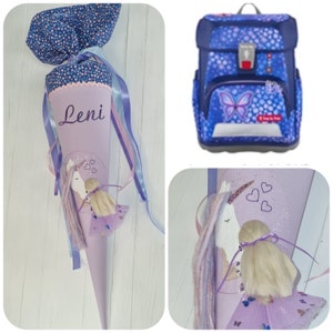 Unicorn school bag with girls to match the Step by Step Butterfly Maja
