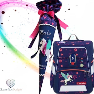 Stoff Schultüte Kuschelkissen Pegasus passend zum Step by Step Pegasus Night Nuala Schulranzen inklusive 70cm Papp-Rohling