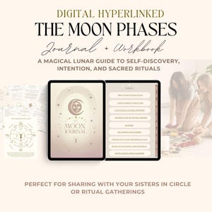 Hyperlinked Moon Phases Journal: Lunar Magic, Rituals, Tarot (Digital Download)