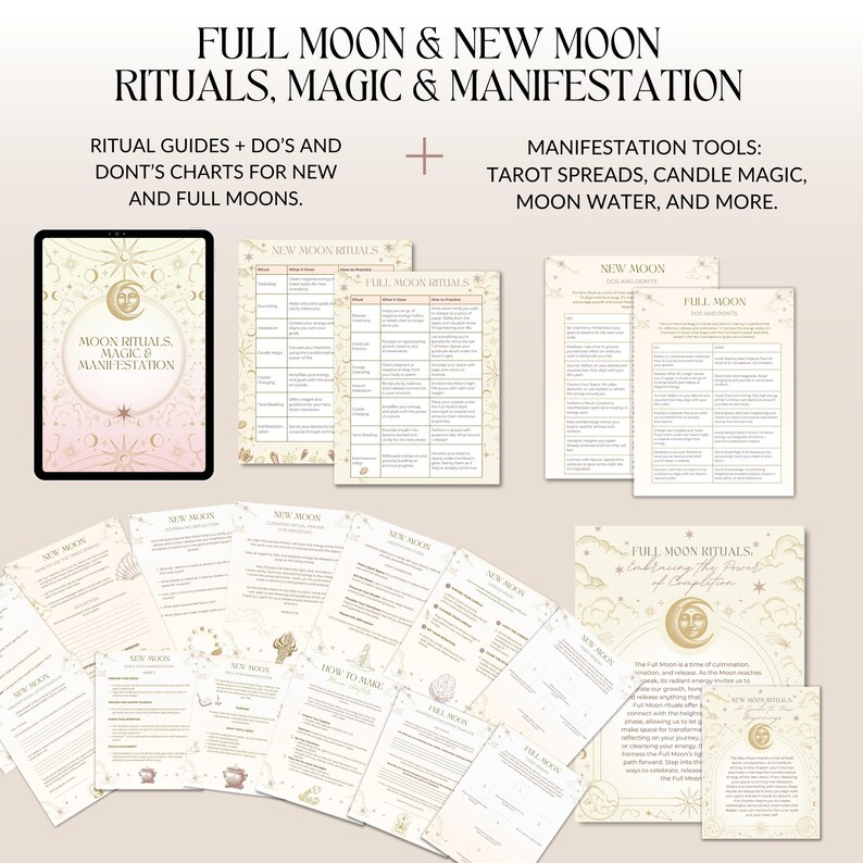 Digital Moon Phases Journal 2025 Moon Calendar, Zodiac, Moon Magic ...