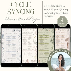 Cycle Syncing Guide Phone Wallpaper | Menstrual Cycle | Womens Cycle Tracker