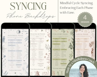 Cycle Syncing Guide Phone Wallpaper | Menstrual Cycle | Womens Cycle Tracker