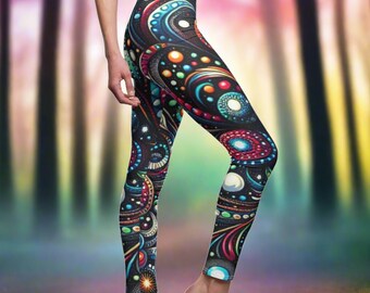 Cosmic Stars Leggings, Galaxy Lovers Gift, Festival Leggings, Cosmic Yoga Leggings, Space Lover Gift, Yoga Lover Gift, Festival Outfit, Yoga