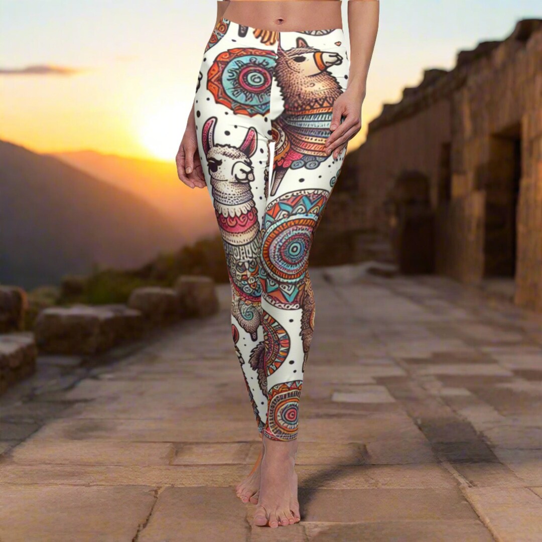 Llama Pattern Print Women Leggings
