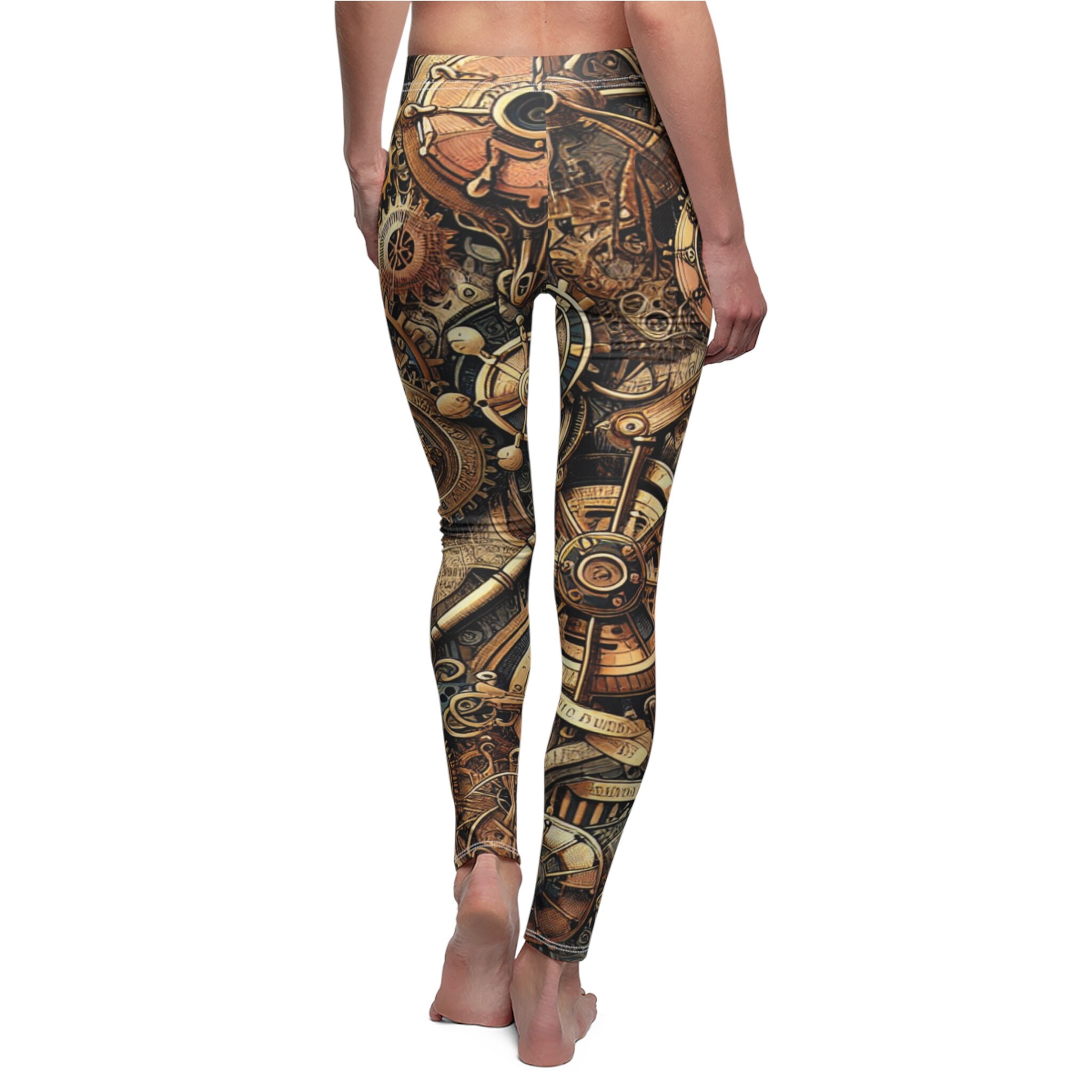 Cogs and Wheels Steam Punk Leggings, Steam Punk Lover Leggings, Steam ...
