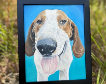 Custom Pet Portrait Oil Painting: 8x10 Hand Painted Animal Art