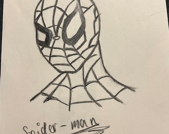 Black and white Spider-Man