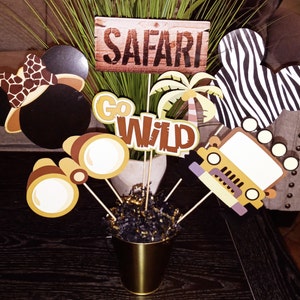 Minnie Mouse Safari Birthday Centerpiece