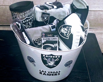 Raiders Fan Gift Basket: Hat, Blanket, Tumbler & More