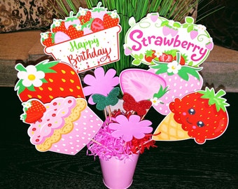 Strawberry Birthday Centerpiece
