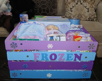 GIRLS Frozen Crate Basket