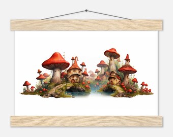 Tidecap Village Premium Matte Paper Poster with Hanger