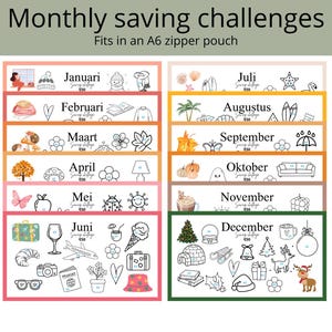 Digital monthly saving challenge 50 euros
