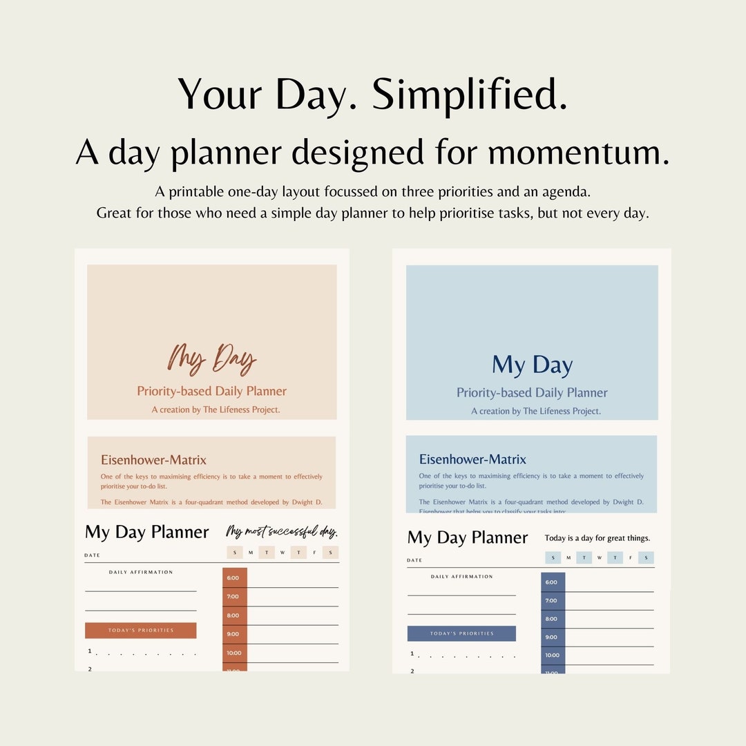 My Day Priority Daily Planner Template - Etsy