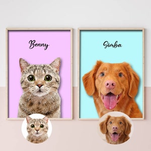 Custom Pet Portrait From Photo Custom Cat Portrait Custom Dog Portrait Pet Remembrance Gift Custom Dog Drawing Custom Dog Paintings