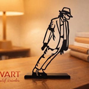 MJ smooth criminal dance figure metal desktop decorative item
