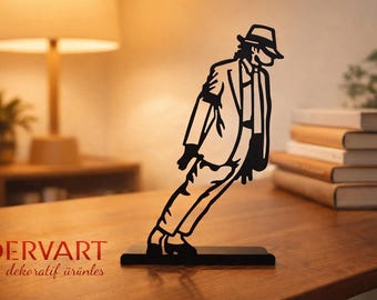 MJ smooth criminal dance figure metal desktop decorative item