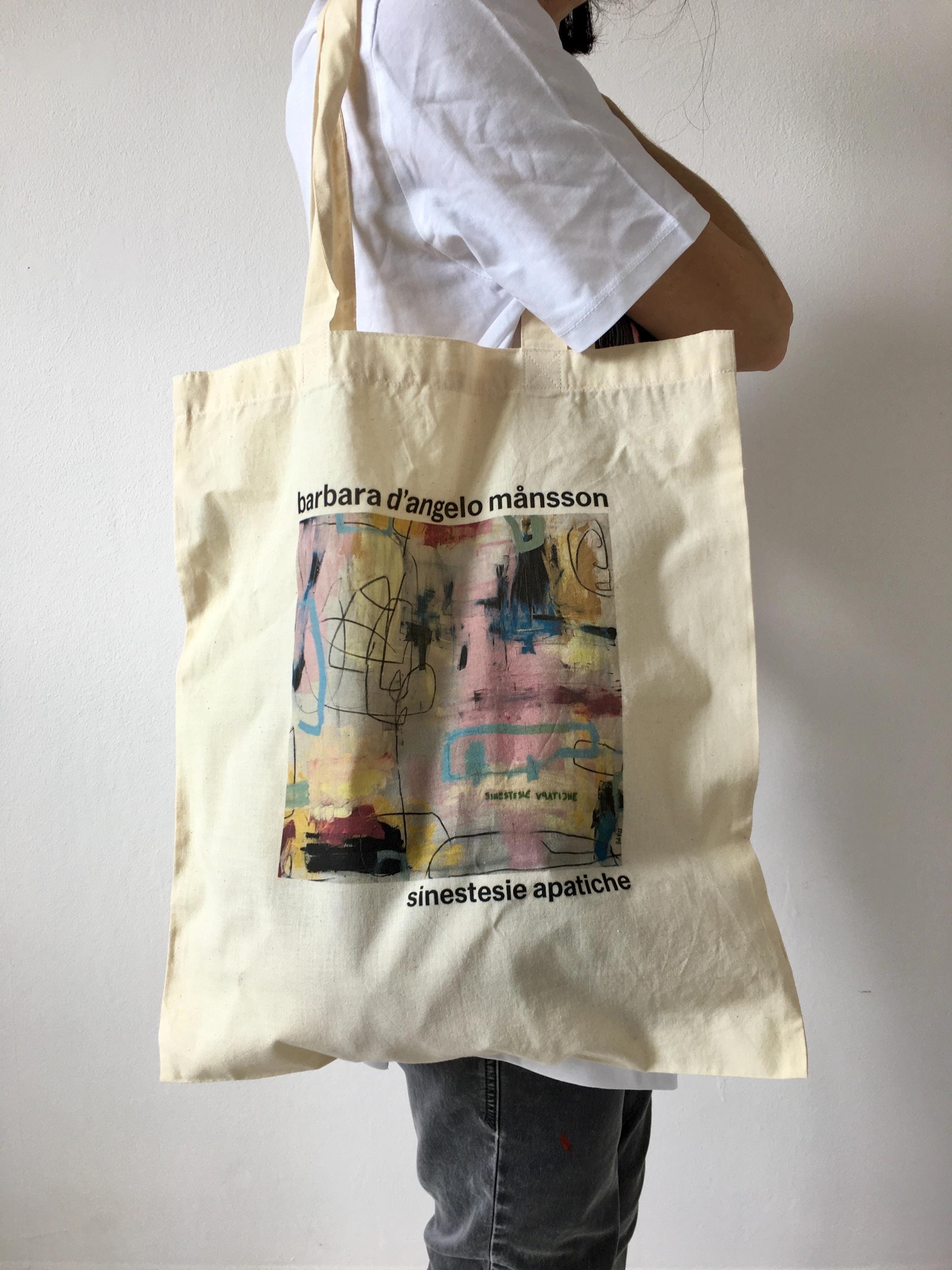 Organic Cotton Signature Tote Bag 'Sinestesie Apatiche' - Eco-Friendly Fashion Accessory