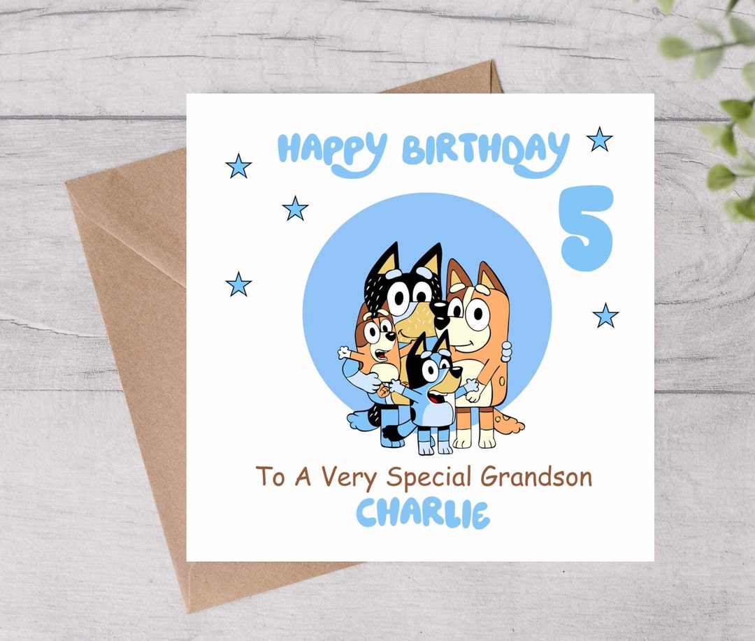 Personalised Bluey Birthday Card - Il 1080xN.5776990239 M4g0 