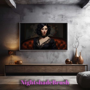 Victorian Women on Sofa Frame TV Art Digital Download Women in Repose TV Screensaver Samsung Frame Tv Art Gothic Painting Beauty Art N80 image 3