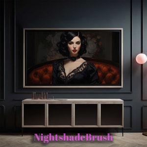 Victorian Women on Sofa Frame TV Art Digital Download Women in Repose TV Screensaver Samsung Frame Tv Art Gothic Painting Beauty Art N80 image 2