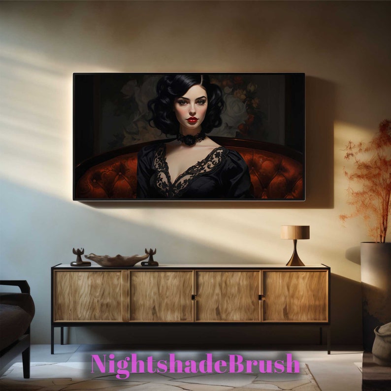 Victorian Women on Sofa Frame TV Art Digital Download Women in Repose TV Screensaver Samsung Frame Tv Art Gothic Painting Beauty Art N80 image 4