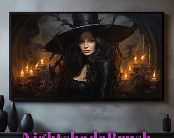 Witch TV Art Digital Download Witch's Realm TV Screensaver Samsung Frame Tv Art Gothic Painting Art Witchcraft Tv Art N72 Mystical Home Deco