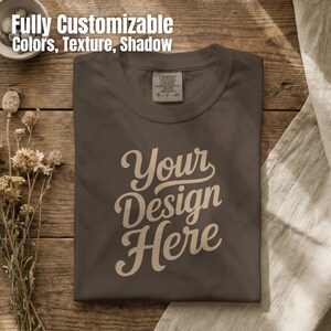 66 x Comfort Colors 1717 Mockup Bundle, Folded Shirt Mockups, MyDesign Compatible PSD, PNG, Print on Demand image 5