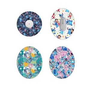 Patch adhésif Lilo and Stitch CGM : Patch étanche pour le diabète, Libre, Dexcom, Medtronic