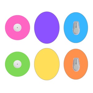 May include: Six colourful circles, three with a white sensor device with the text "sensorGO" on it. The circles are pink, purple, blue, green, yellow, and orange.