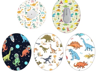 Dinosaur CGM-pleister: Waterdichte diabetespleister voor kinderen (Libre, Dexcom, Medtronic)