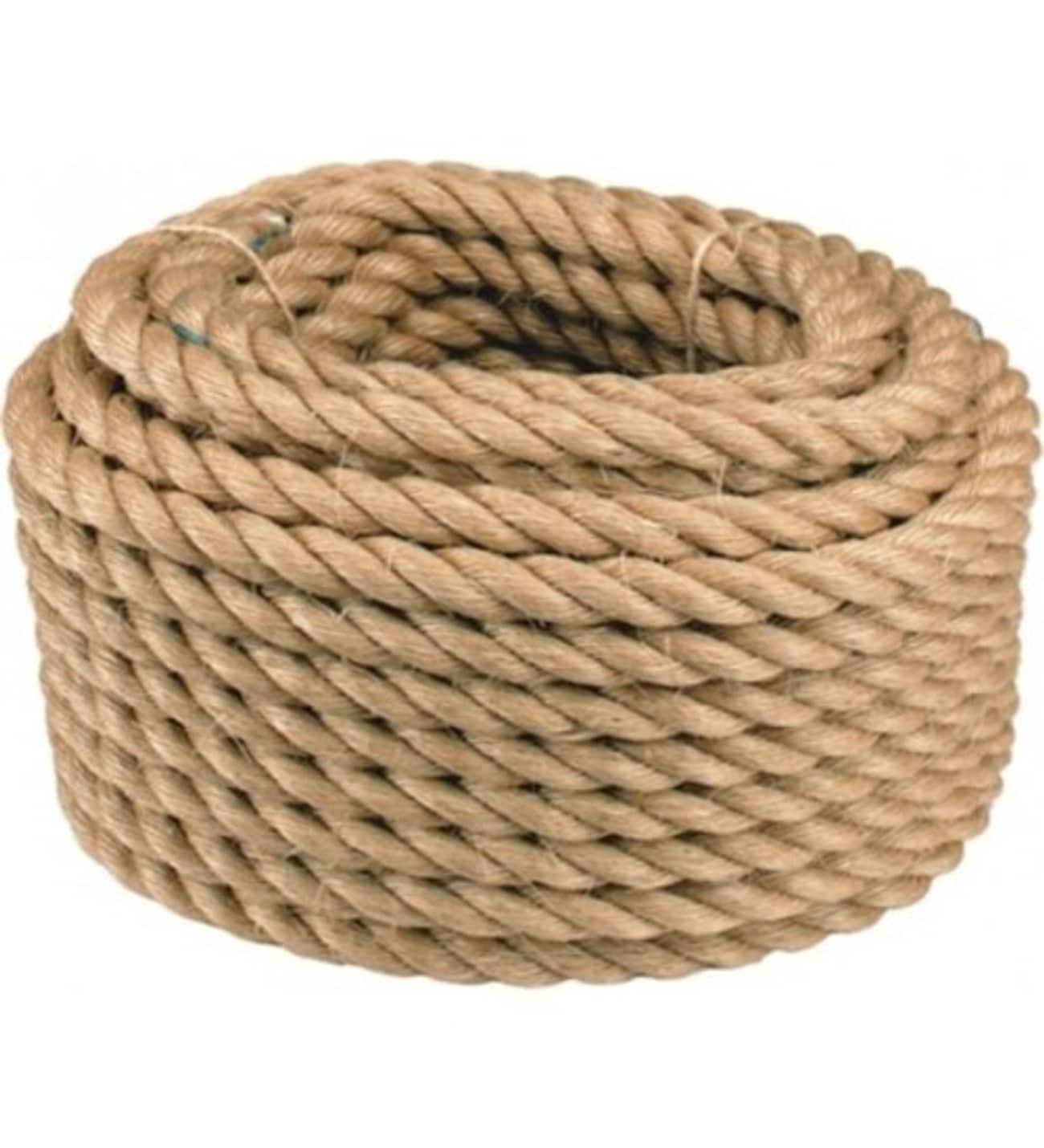 Natural Jute Rope Stair Railing: Farmhouse Beach House Decor (5ft) - Etsy