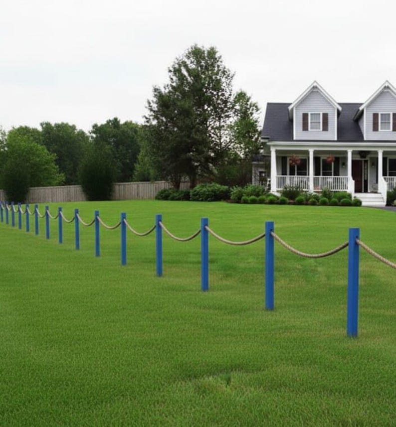 Garden Posts With Rope Wood Rope Fence Kit (4 Wood Posts), Choose Post Color, Coastal Garden ...