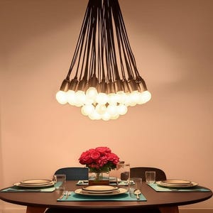 Modern multiple Pendant Chandelier, Modern Loft Lighting fixture, Minimalist Decor, customizable pendant spider chandelier