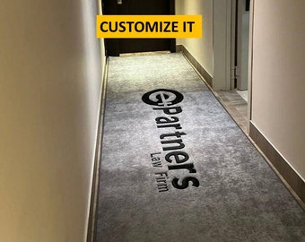 customize it carpet, carpet with text - logo, bath mat, kitchen carpet, entryway rug,housewarming gift, cafe restaurant office hotel carpet