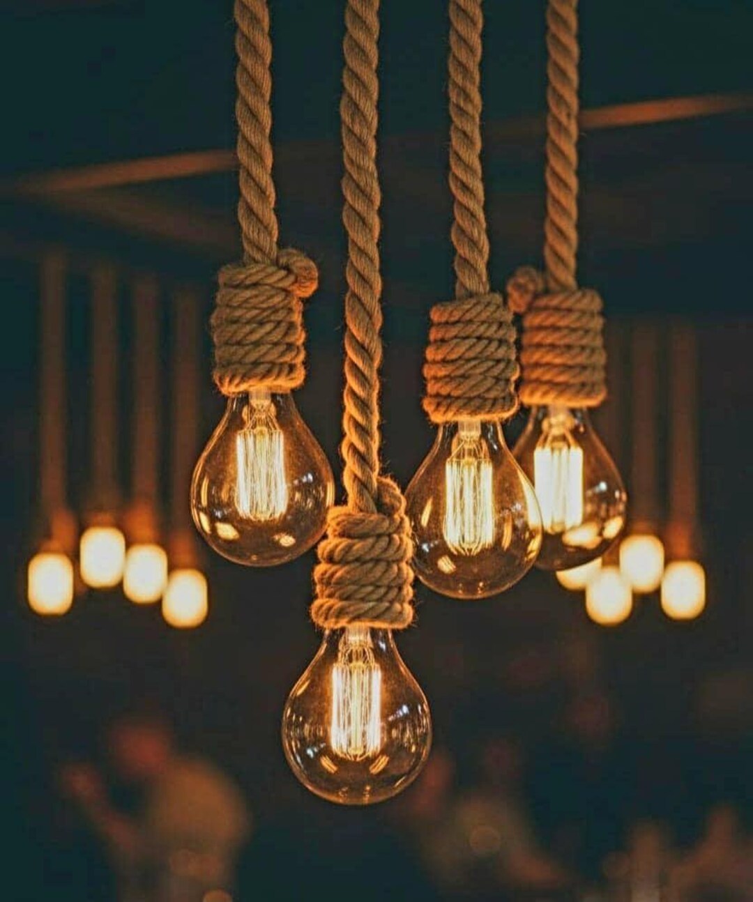 Customobizable Rope Pendant Light - UL & CE Certified - Handmade Rustic ...