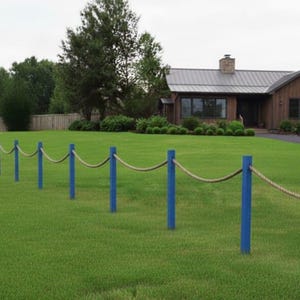Garden Posts With Rope Decorative Rope Fence Kit (4 Wood Posts), Choose Post Color, Coastal ...